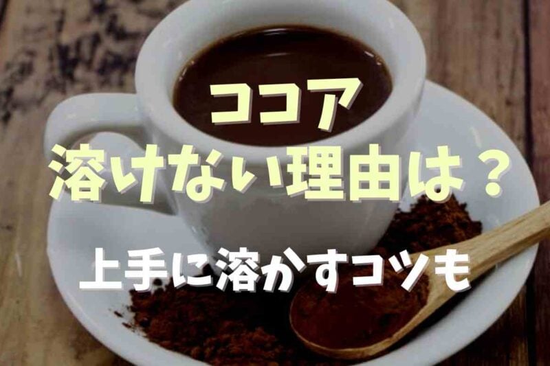 ココアが溶けないのはなぜ？上手に溶かすコツも！