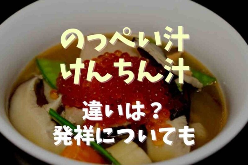 のっぺい汁とけんちん汁の違いは？発祥や由来と作り方についても
