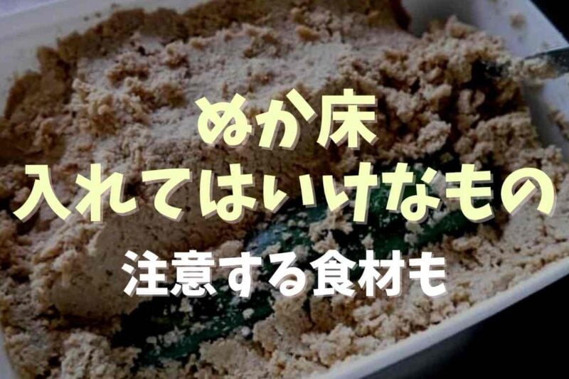 ぬか床に入れてはいけないものは？下処理が必要な食材や管理方法も紹介