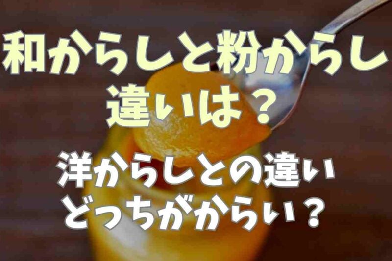 和からしと粉からしの違いは？洋からしとの違いやどっちがからいか調査
