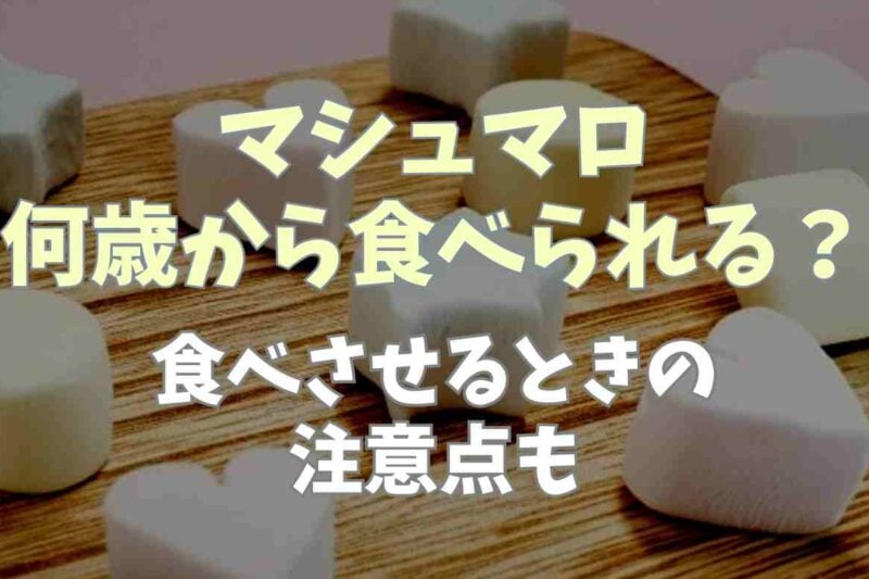 マシュマロは何歳から食べられる？食べさせるときの注意点