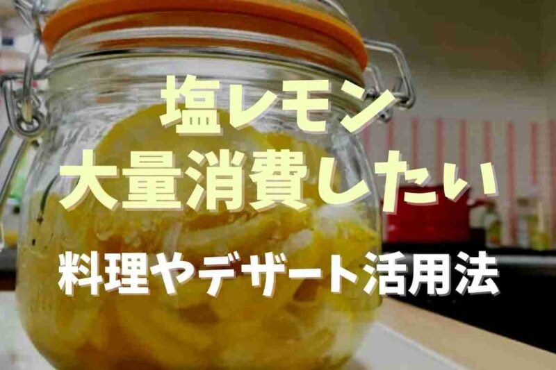 塩レモンの大量消費レシピは？料理やデザートお菓子の活用方法を紹介