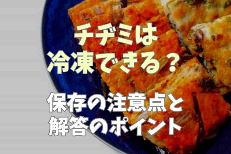 チヂミは冷凍できる？保存の注意点と解凍のポイント