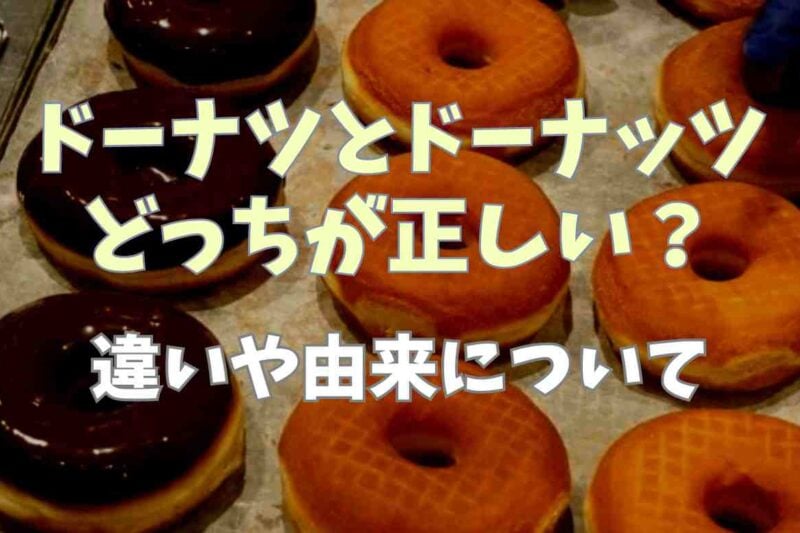 ドーナッツとドーナツはどっちが正しい？違いや由来についても調査