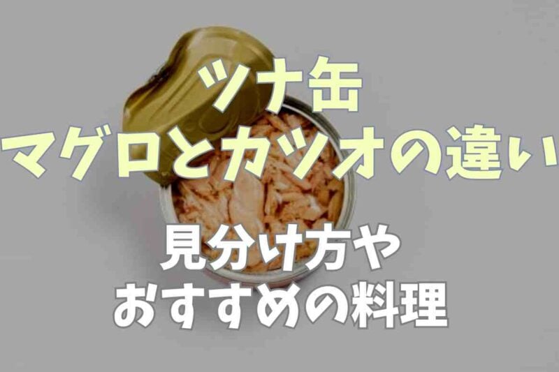 ツナ缶でマグロとカツオの違いは？見分け方やそれぞれにおすすめ料理