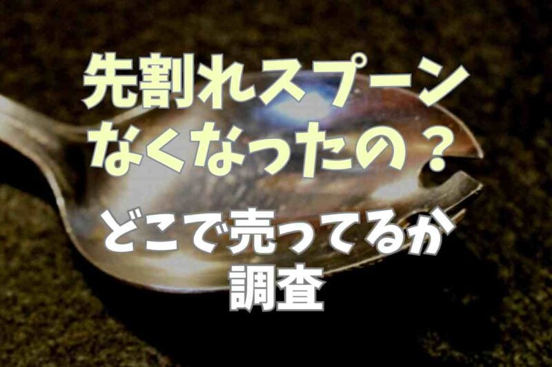 先割れスプーンってなくなったの？どこで売ってるか調査