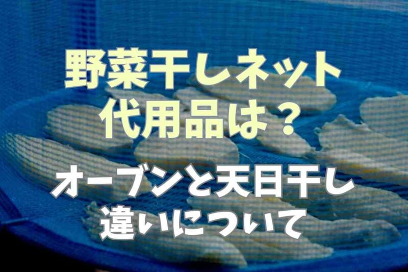野菜干しネットの代用品は？オーブンと天日干しの違いについても