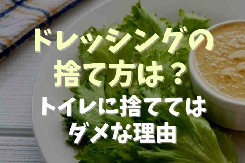 ドレッシングの捨て方は？容器ごとやトイレに捨ててはいけない理由
