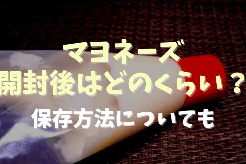 マヨネーズの賞味期限は開封後どのくらい？保存方法についても