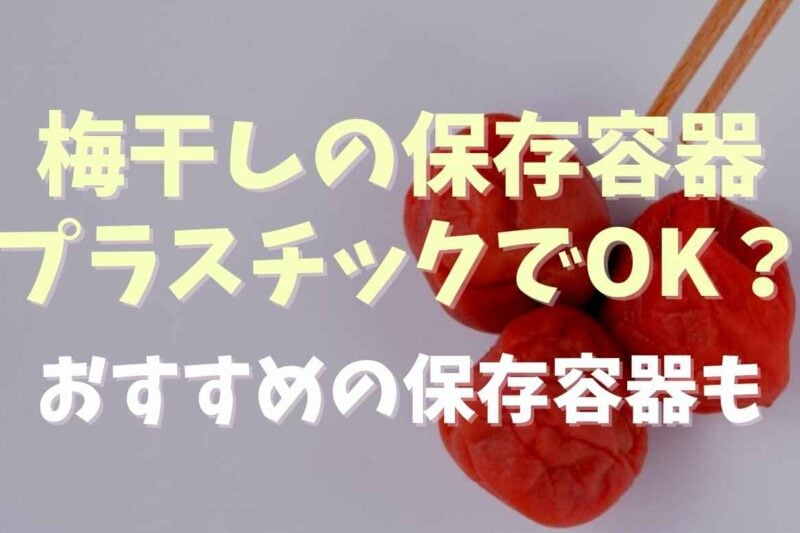 梅干しの保存容器はプラスチックでも平気？おすすめの保存容器も！