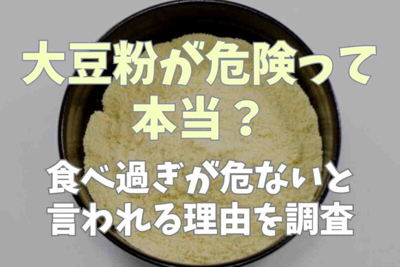 大豆粉が危険って本当？食べ過ぎが危ないと言われる理由を調査