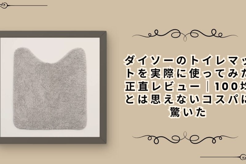 ダイソーのトイレマットを実際に使ってみた正直レビュー｜100均とは思えないコスパに驚いた