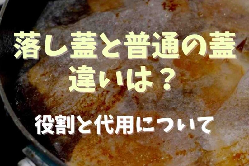 落し蓋と蓋の違いは？役割や代用品も紹介