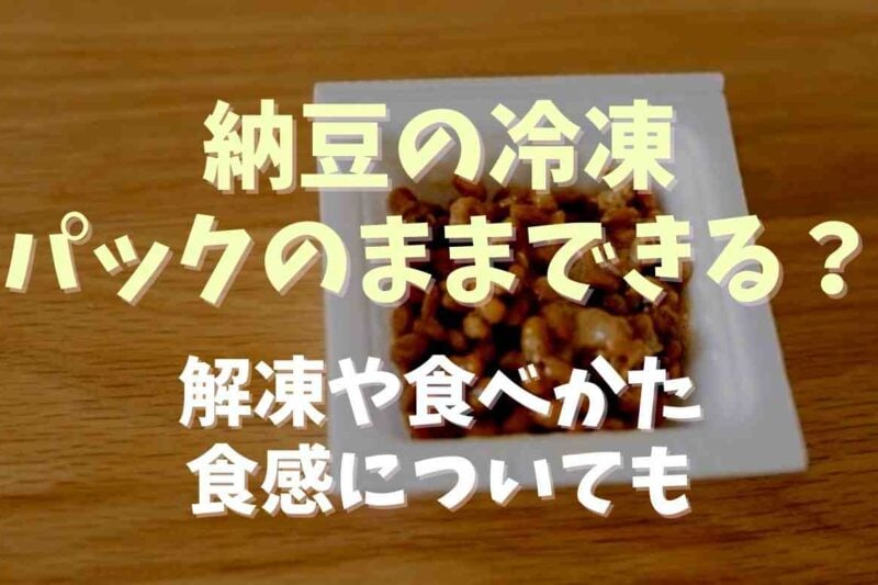 納豆の冷凍はパックのままできる？日持ちや解凍方法についても