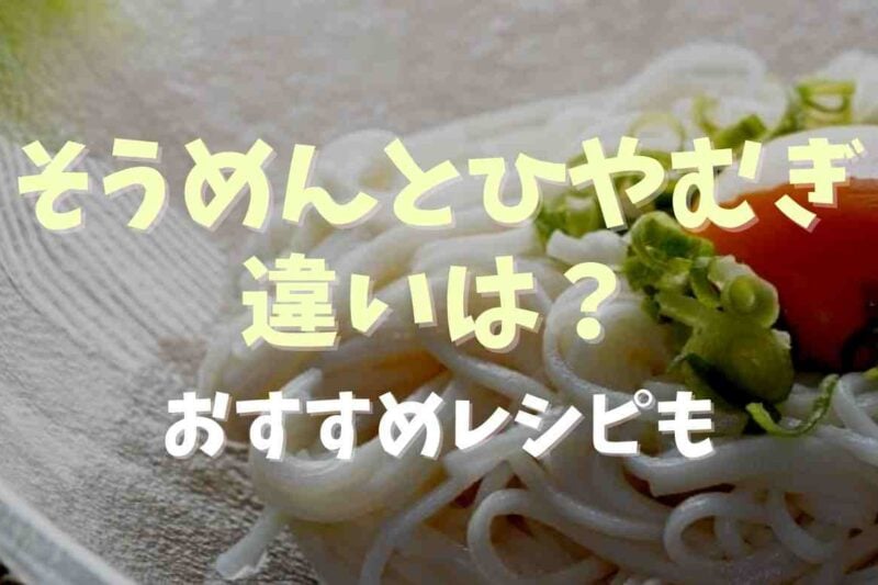 そうめんとひやむぎの違いは油？おいしい食べ方についても