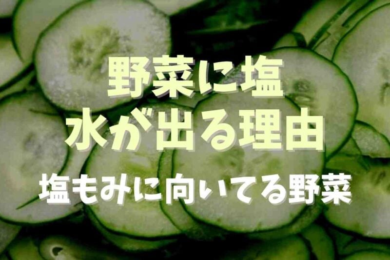 野菜に塩をかけると水が出る理由は？塩もみに向いてる向いてない野菜も