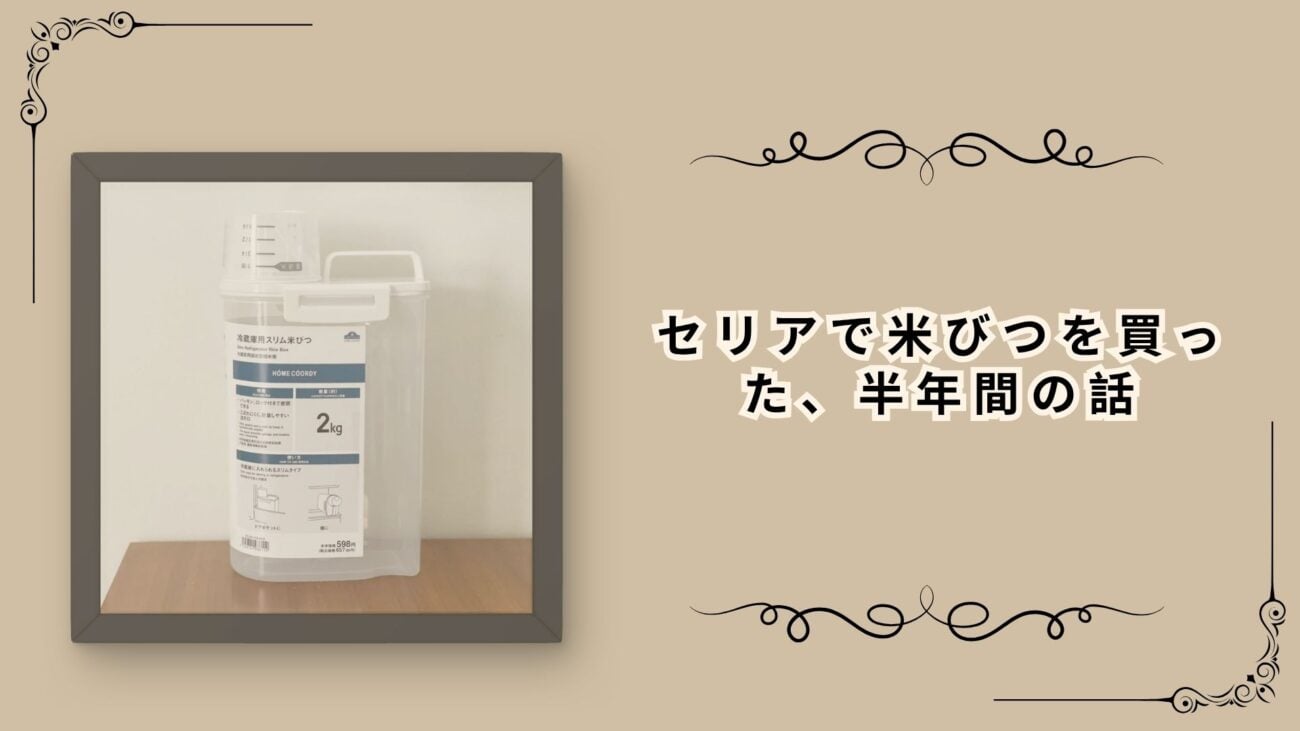 セリアで米びつを買った、半年間の話