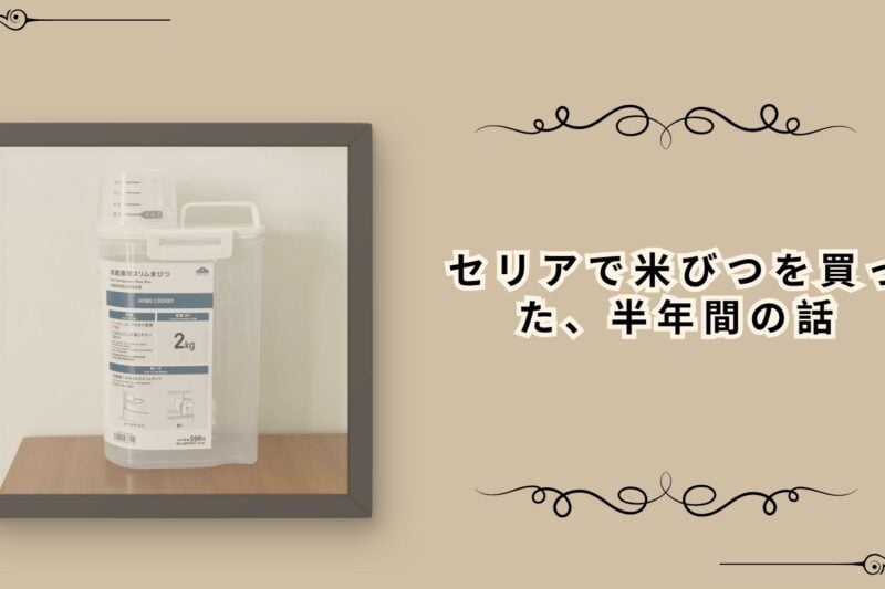 セリアで米びつを買った、半年間の話