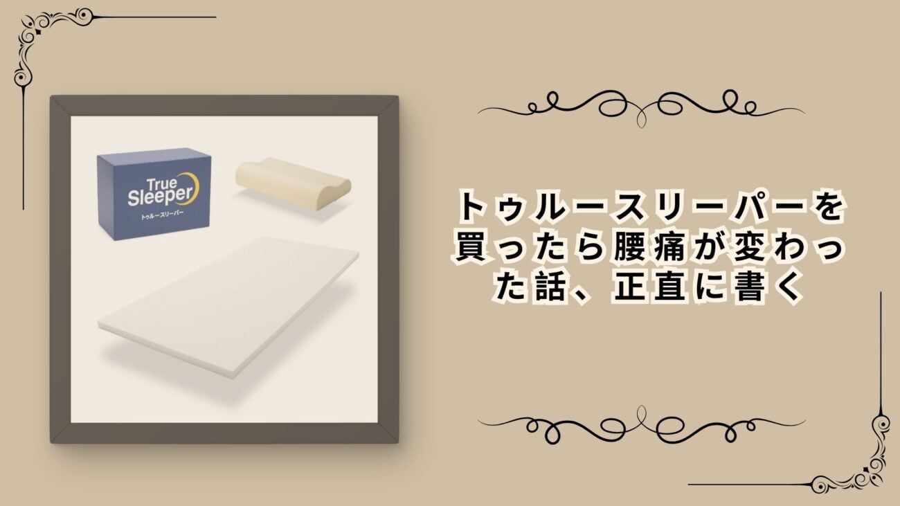 トゥルースリーパーを買ったら腰痛が変わった話、正直に書く