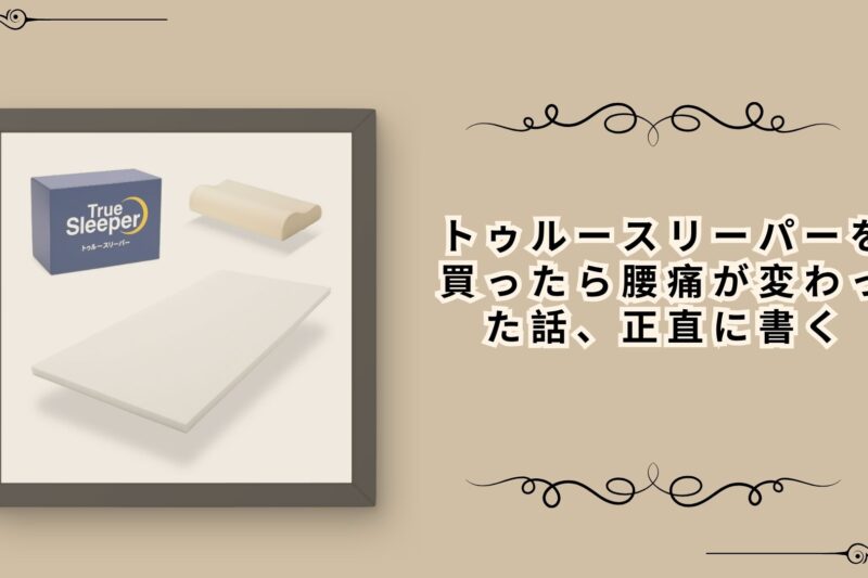 トゥルースリーパーを買ったら腰痛が変わった話、正直に書く
